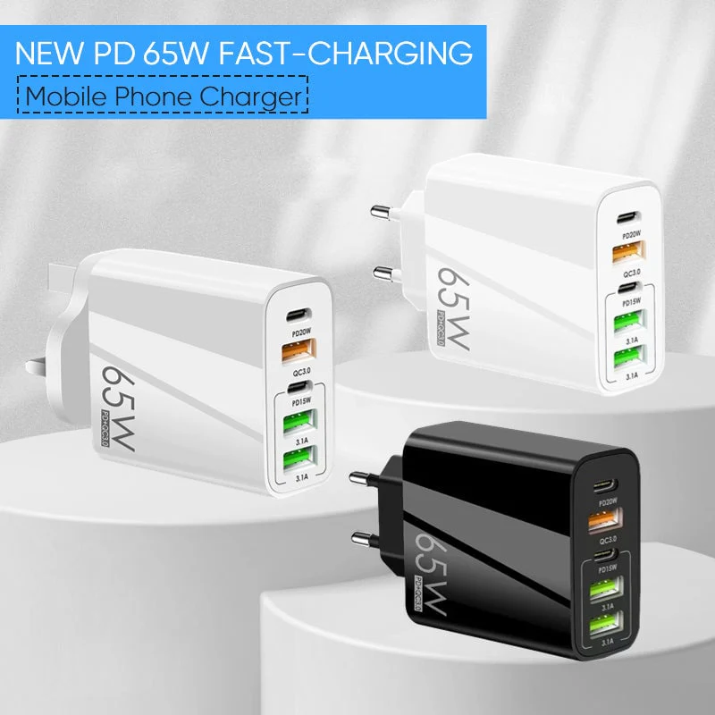 Multi Port Adaptor 65W Fast Charger - US Standard - Image 11