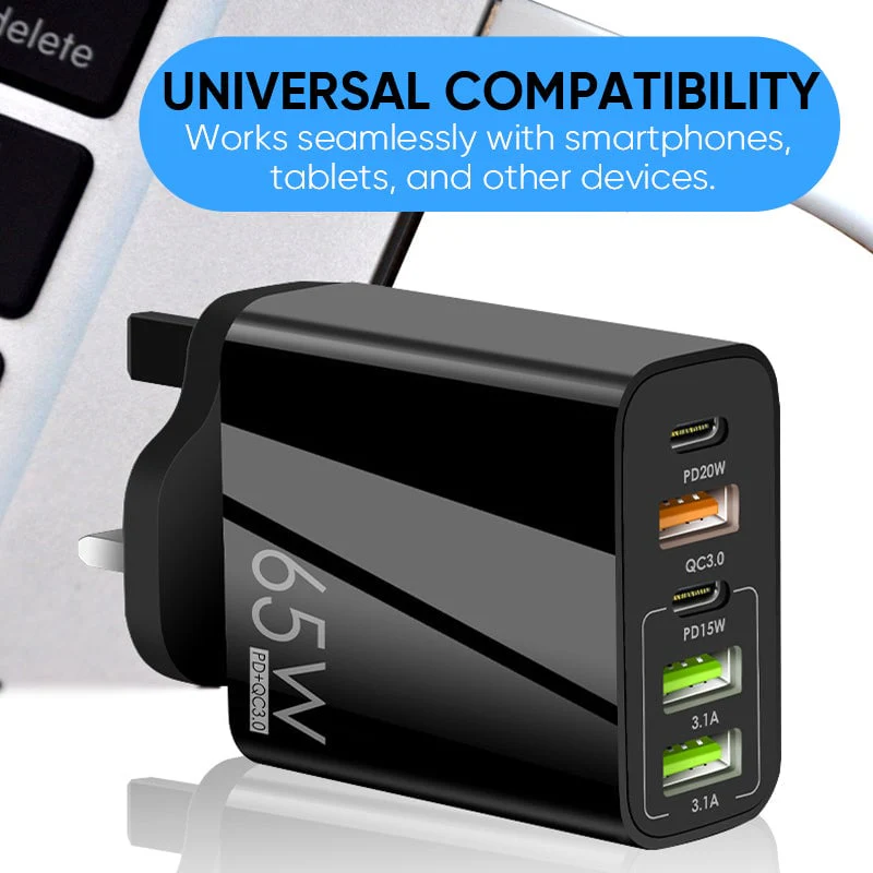 Multi Port Adaptor 65W Fast Charger - US Standard - Image 14