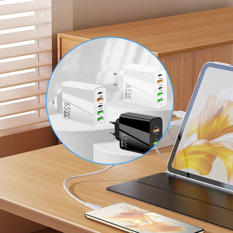 Multi Port Adaptor 65W Fast Charger - US Standard - Image 5