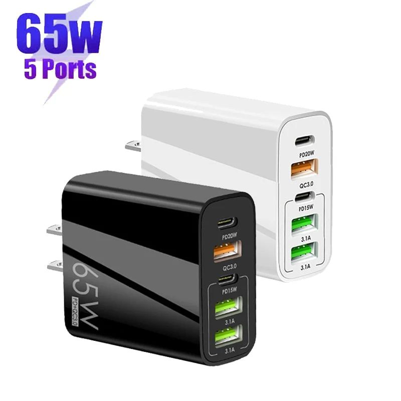 Multi Port Adaptor 65W Fast Charger - US Standard - Image 8