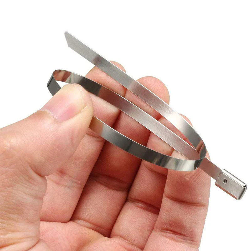 Multi-Purpose Locking Cable Metal Zip Ties (100 PCs) - Image 2