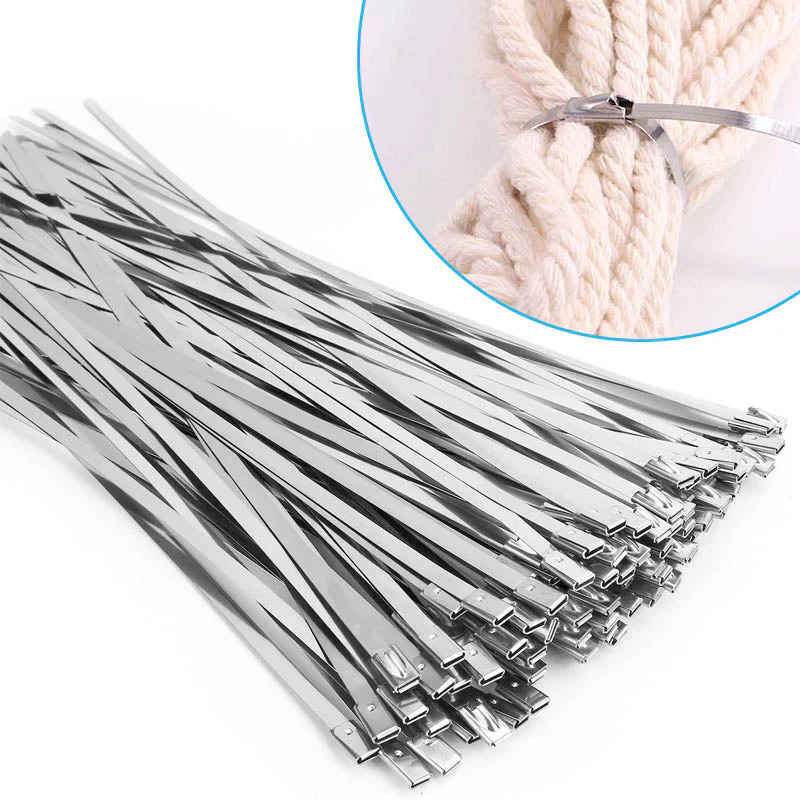 Multi-Purpose Locking Cable Metal Zip Ties (100 PCs) - Image 3