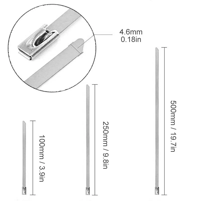 Multi-Purpose Locking Cable Metal Zip Ties (100 PCs) - Image 4