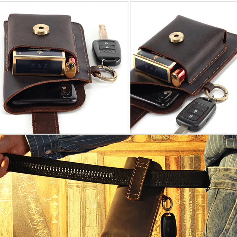 Multifunctional Leather Mobile Phone Bag - Image 13