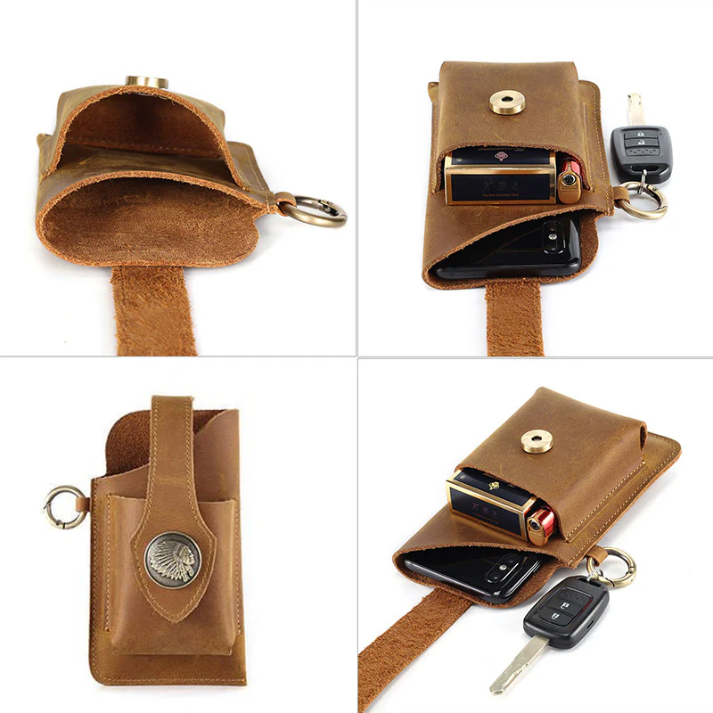 Multifunctional Leather Mobile Phone Bag - Image 14