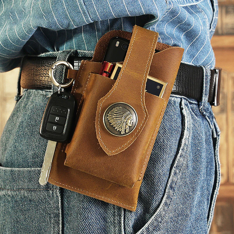Multifunctional Leather Mobile Phone Bag - Image 3
