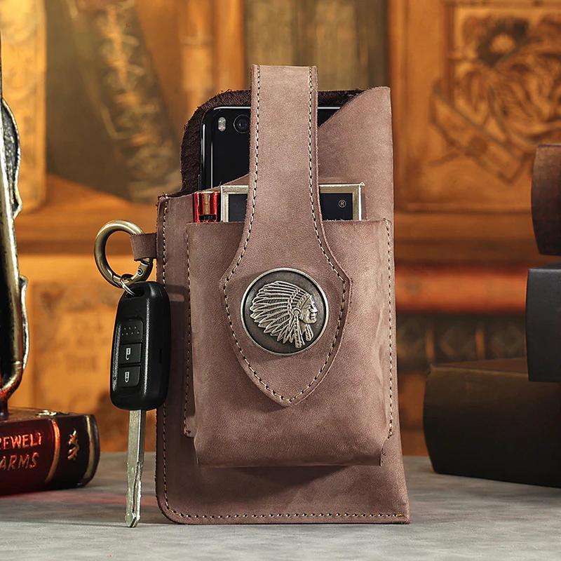 Multifunctional Leather Mobile Phone Bag - Image 5