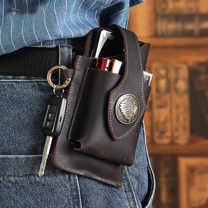 Multifunctional Leather Mobile Phone Bag - Image 7