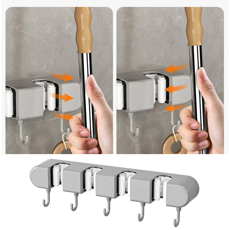 Multifunctional Mop Holder with Hook - Image 5
