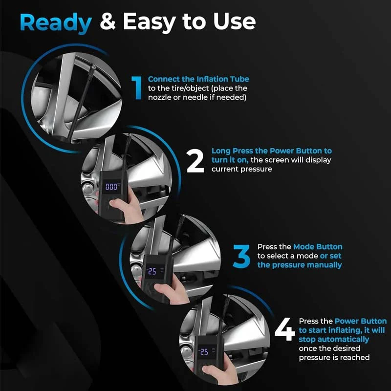 Multifunctional Portable Tire Airpump - Image 9