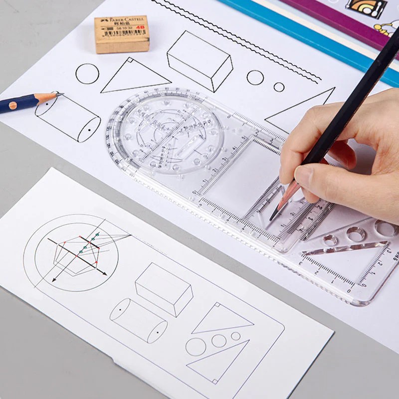 Multifunctional Student Math Ruler - Image 3