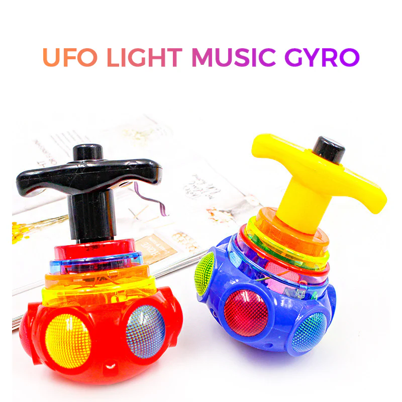 Music Flashing Spinners Toy with Launcher - Image 3