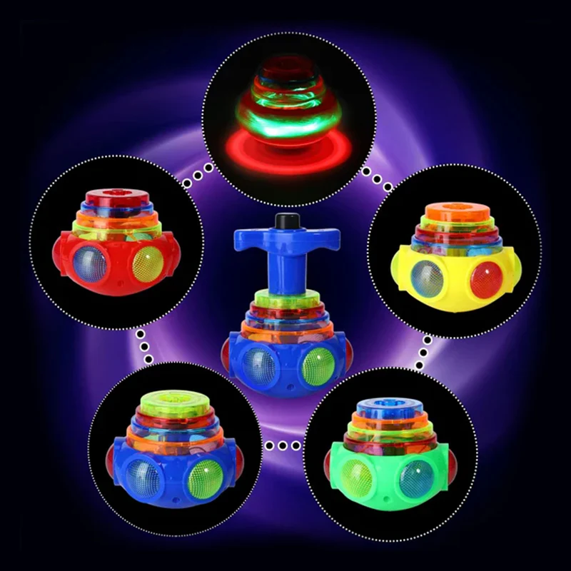 Music Flashing Spinners Toy with Launcher - Image 8