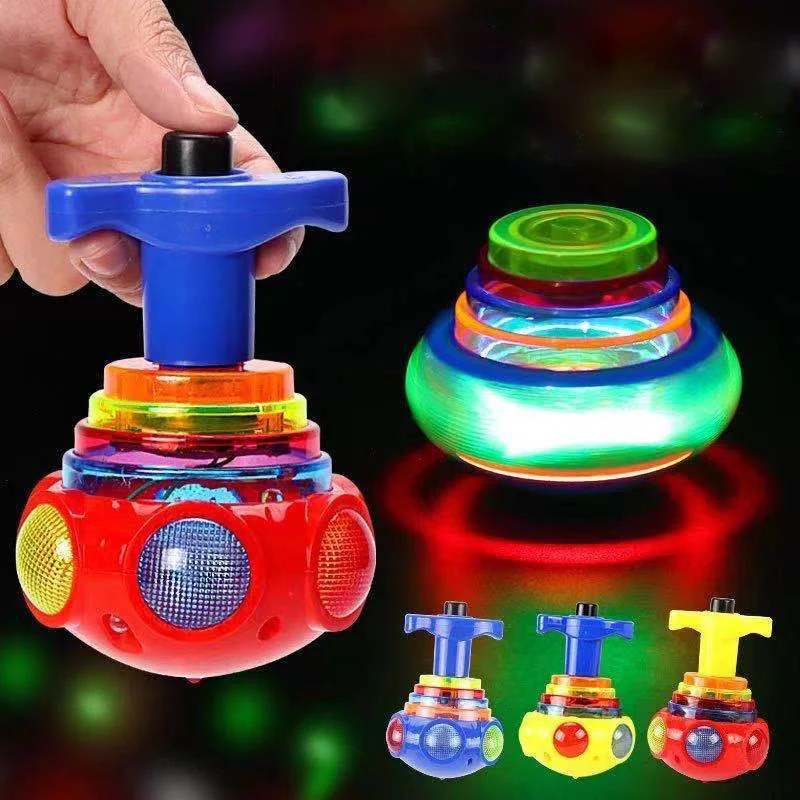 Music Flashing Spinners Toy with Launcher - Image 9