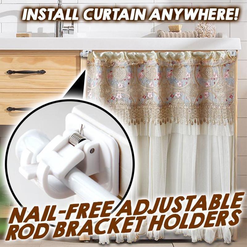 Nail-free Adjustable Rod Bracket Holders - Image 2