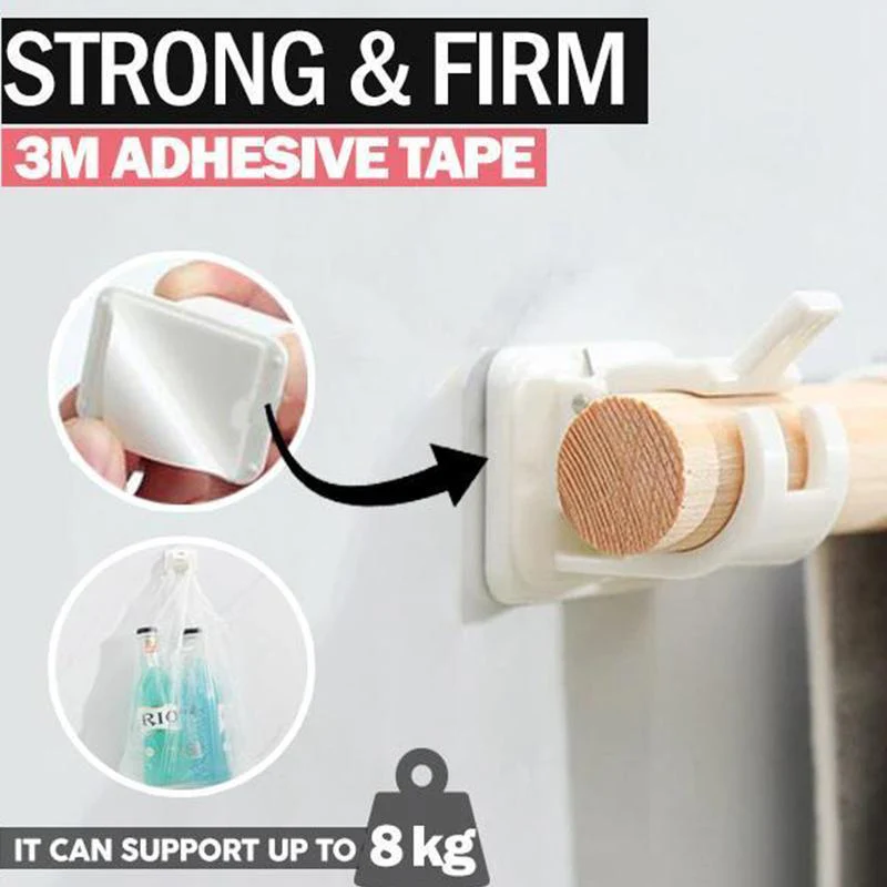 Nail-free Adjustable Rod Bracket Holders - Image 3