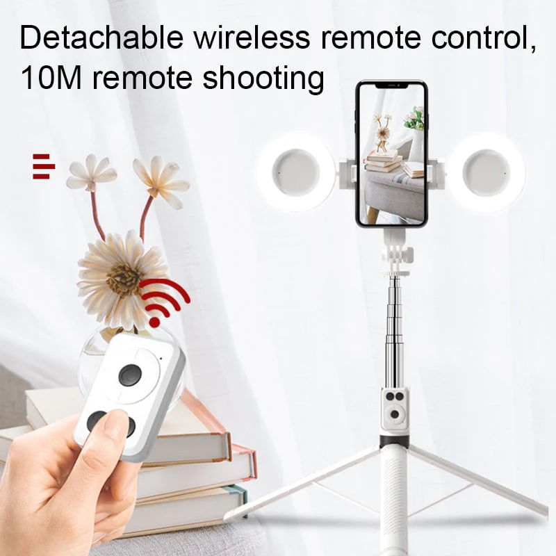 New 6 in 1 Selfie Stick With Fill Light - Image 10