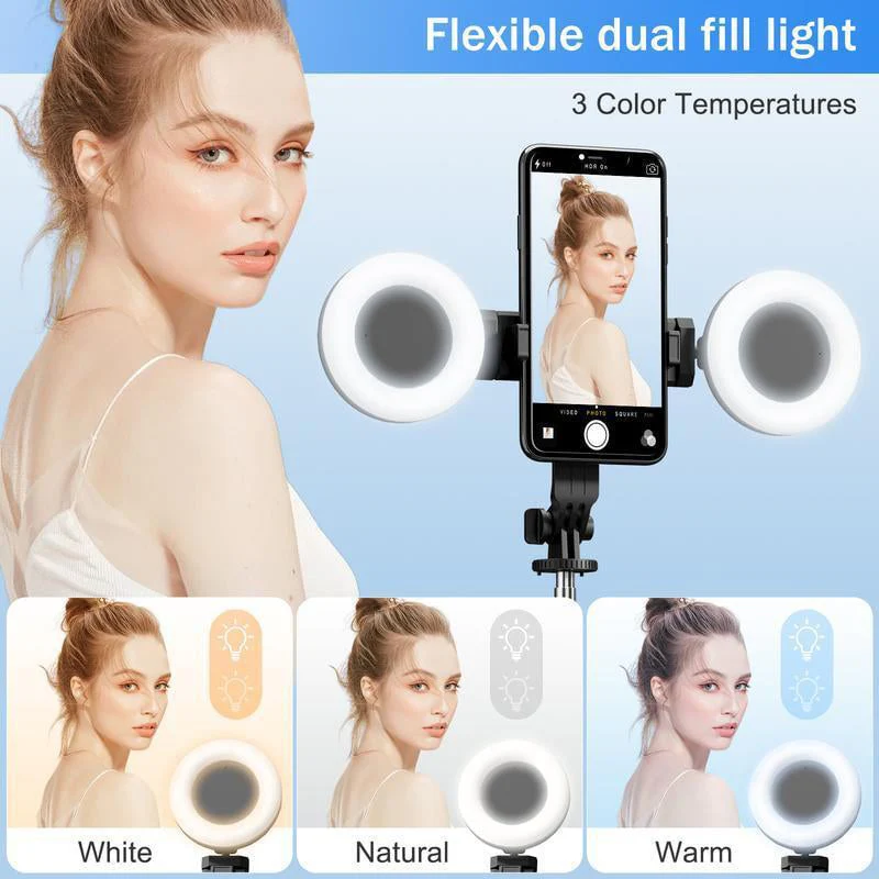 New 6 in 1 Selfie Stick With Fill Light - Image 4