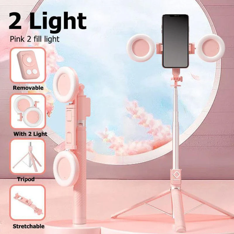 New 6 in 1 Selfie Stick With Fill Light - Image 8
