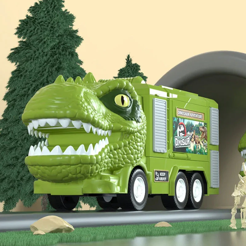 New Dinosaur Transforming Engineering Truck Track Toy Set - Image 10