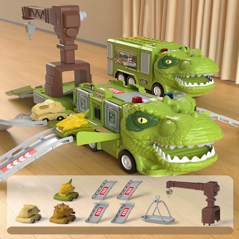 New Dinosaur Transforming Engineering Truck Track Toy Set - Image 15
