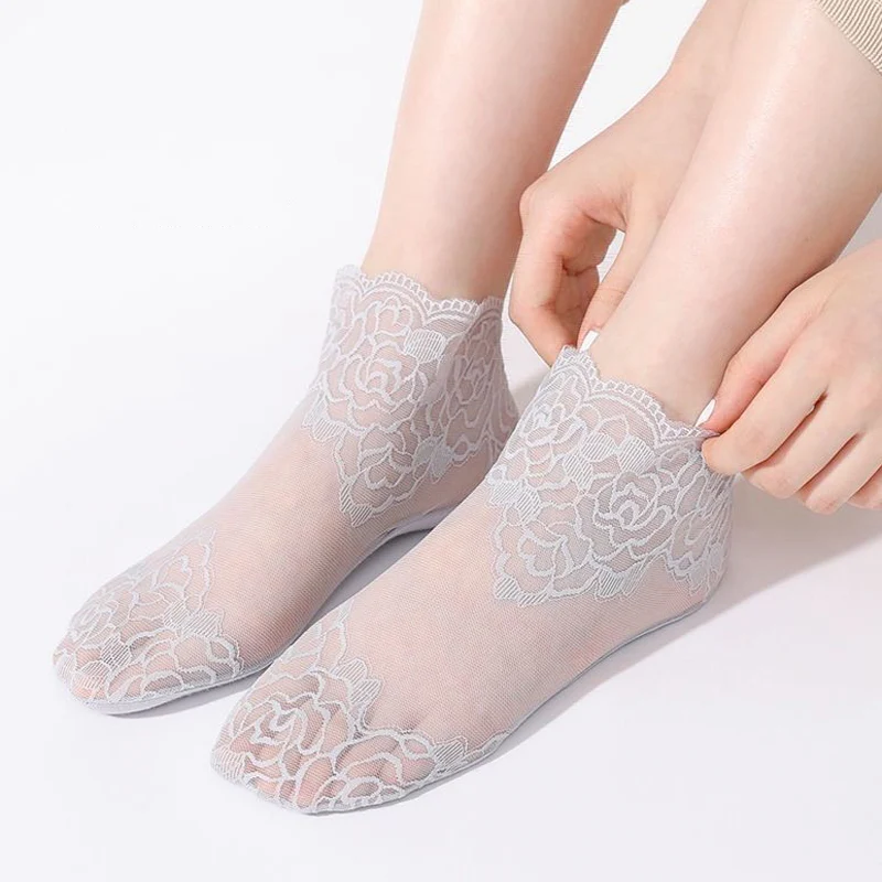 New Ladies Fashion Lace Socks - Image 12