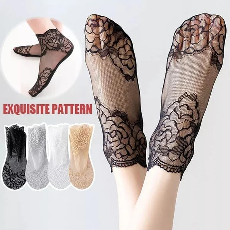 New Ladies Fashion Lace Socks - Image 3