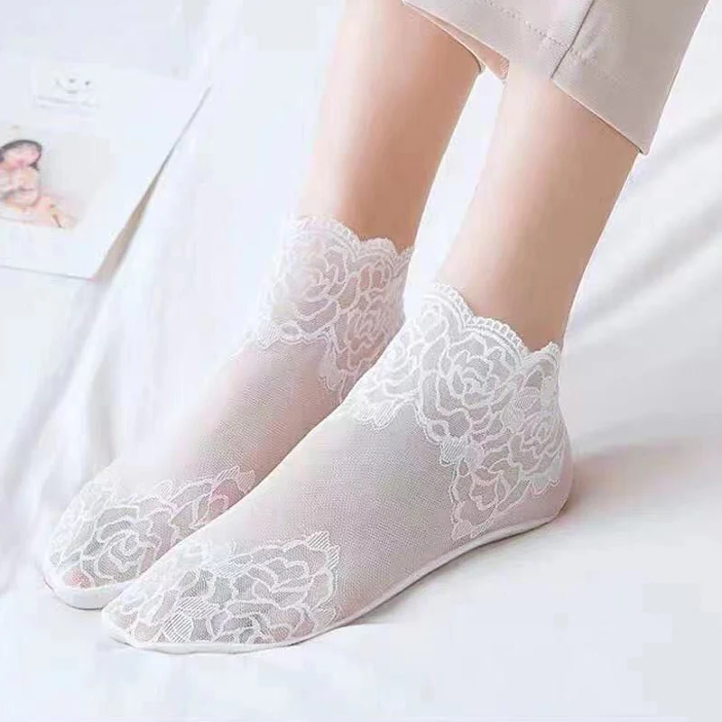New Ladies Fashion Lace Socks - Image 7