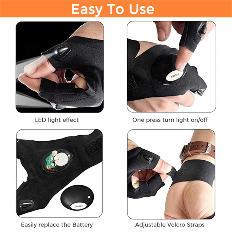 Convenient LED Gloves With Waterproof Lights - Image 9