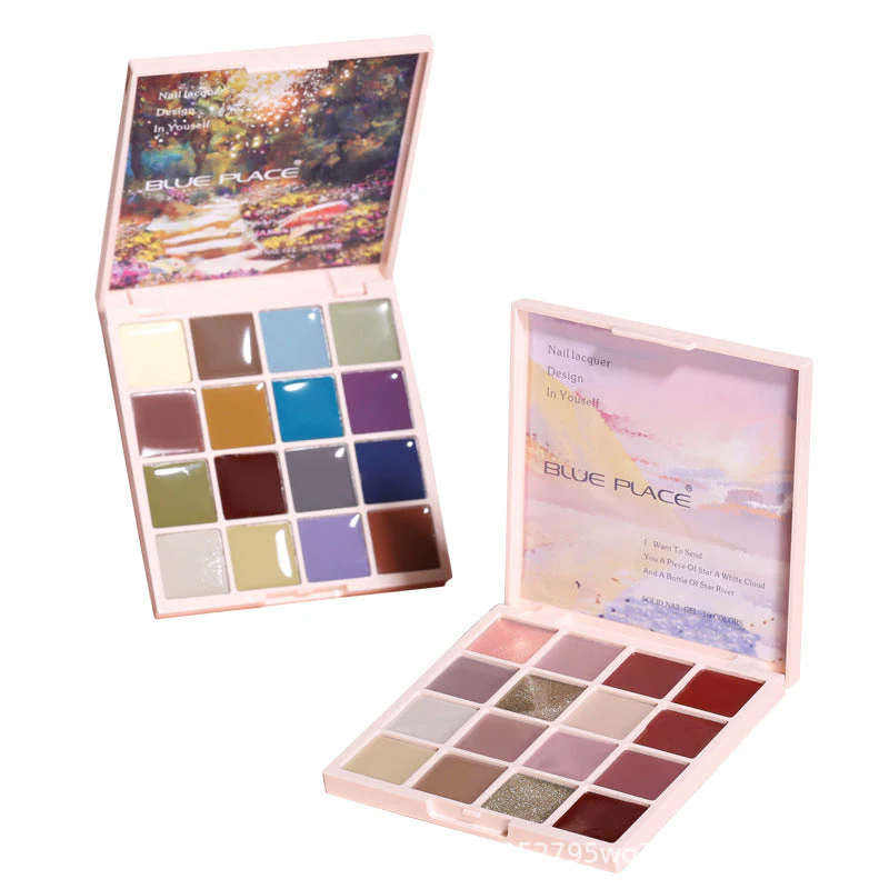 New Model 16 Colors Solid Nail Polish Platter - Image 11