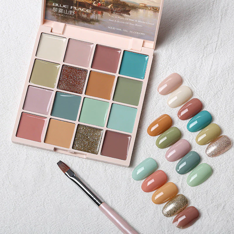 New Model 16 Colors Solid Nail Polish Platter - Image 12