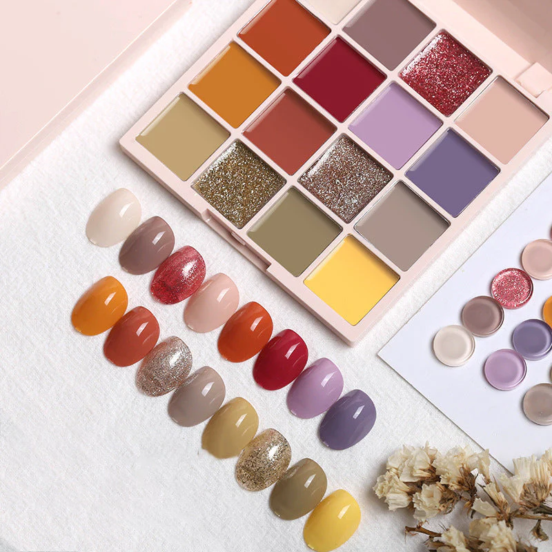 New Model 16 Colors Solid Nail Polish Platter - Image 13