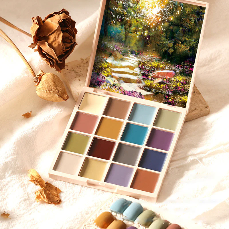 New Model 16 Colors Solid Nail Polish Platter - Image 16