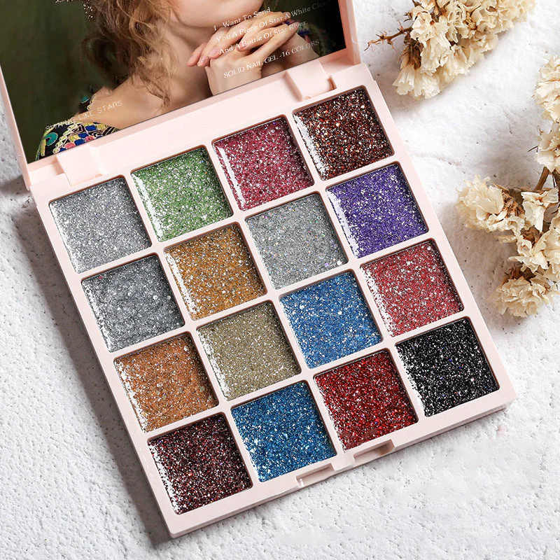 New Model 16 Colors Solid Nail Polish Platter - Image 18