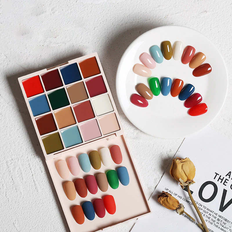 New Model 16 Colors Solid Nail Polish Platter - Image 19