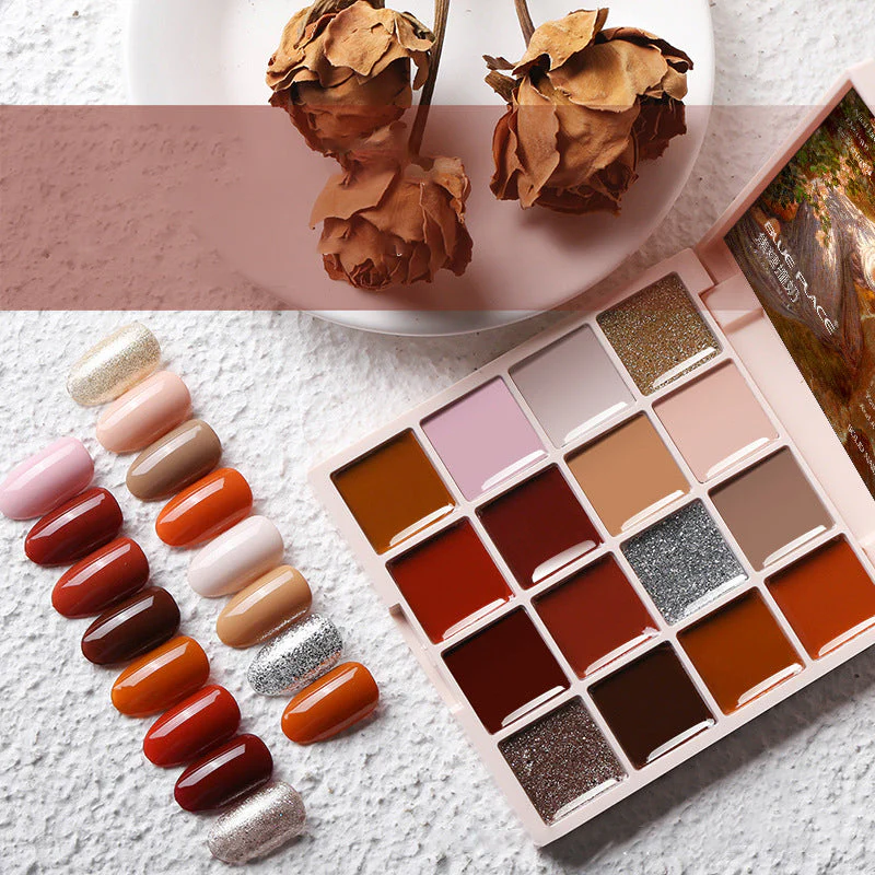 New Model 16 Colors Solid Nail Polish Platter - Image 20