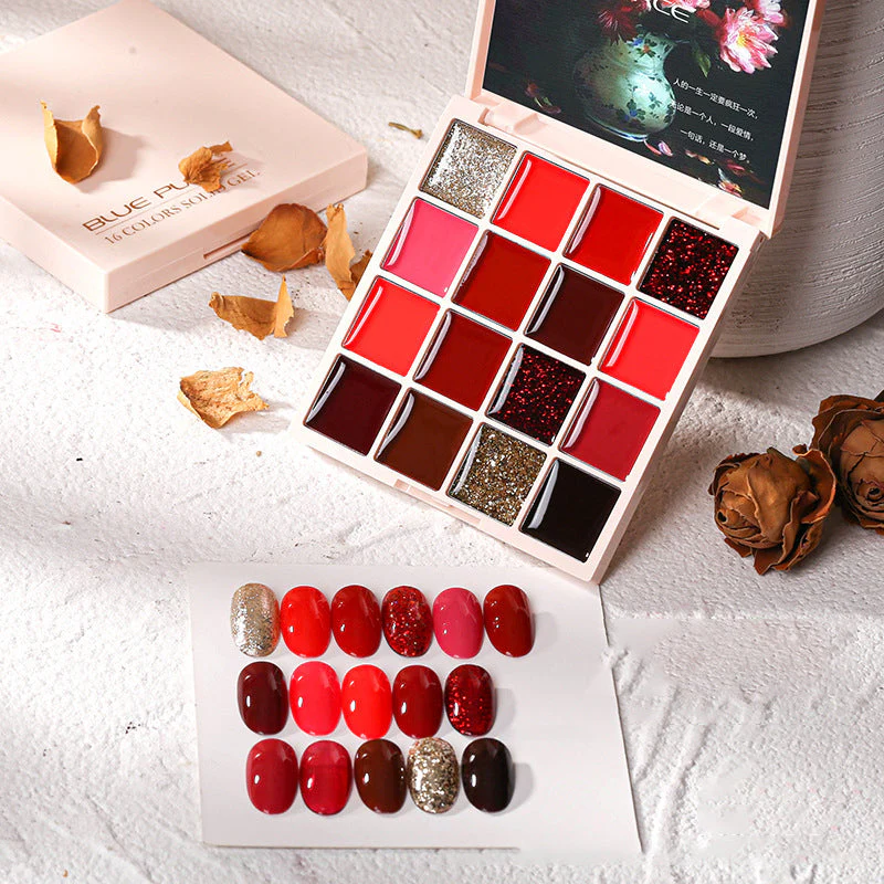 New Model 16 Colors Solid Nail Polish Platter - Image 21