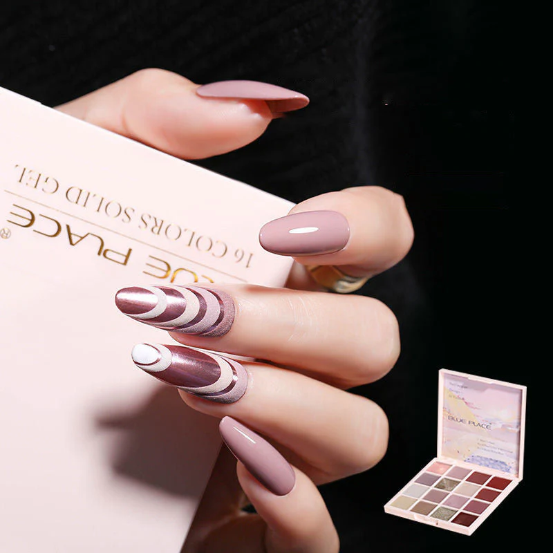 New Model 16 Colors Solid Nail Polish Platter - Image 3