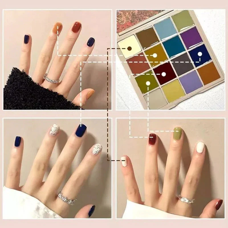 New Model 16 Colors Solid Nail Polish Platter - Image 8
