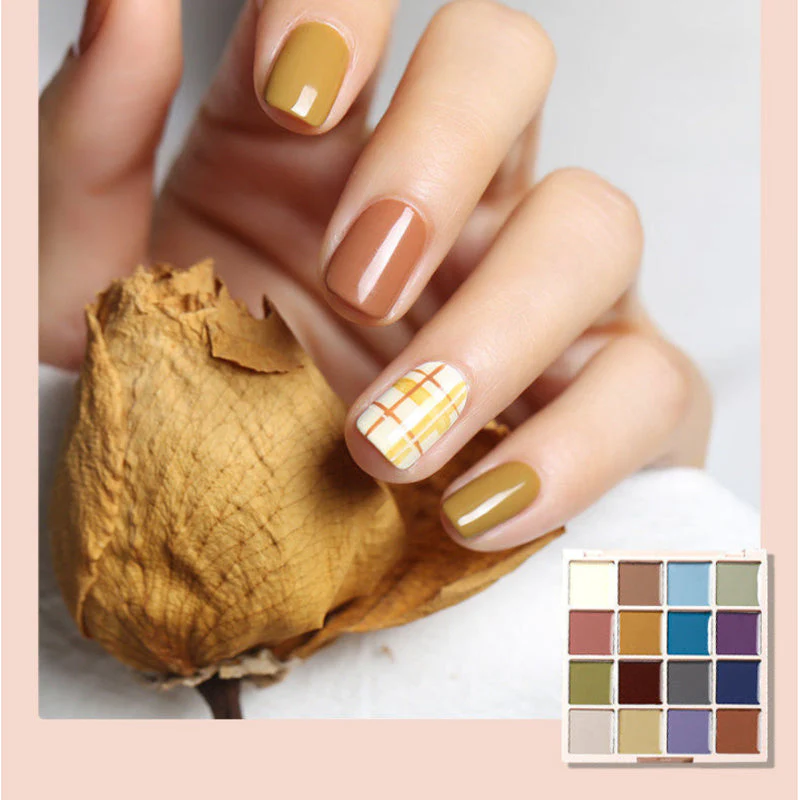 New Model 16 Colors Solid Nail Polish Platter - Image 9