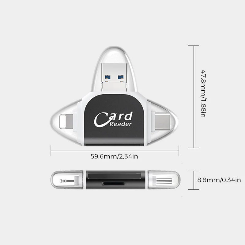Multi-Port 4 in 1 Universal SD TF Card Reader - Image 8