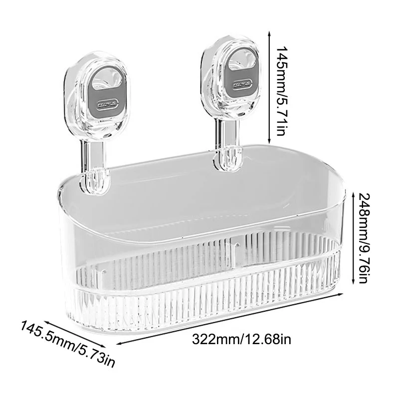 No-Drill Bathroom Suction Storage Box - Image 11