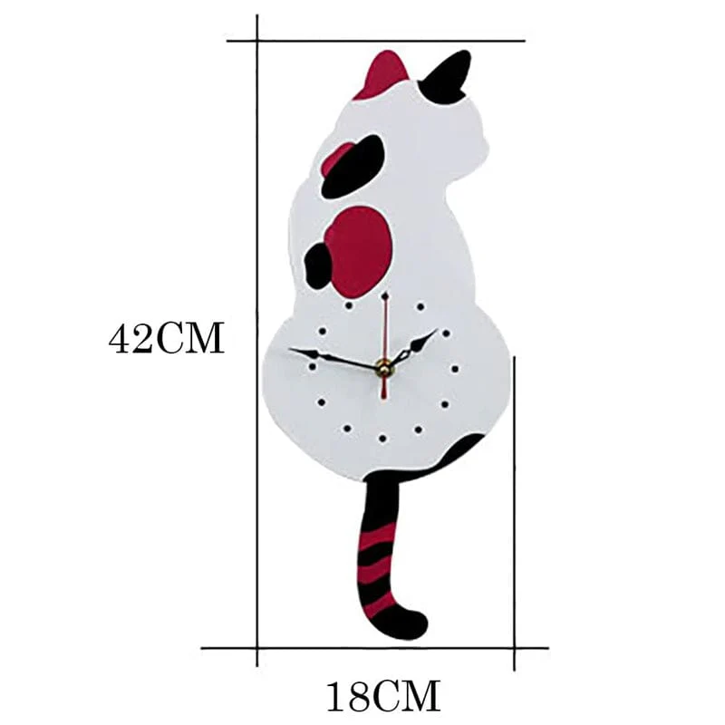 Nordic Cat Wagging Tail Wall Clock - Image 12