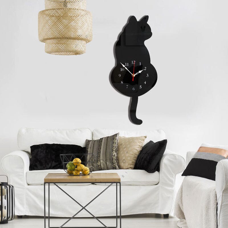 Nordic Cat Wagging Tail Wall Clock - Image 13