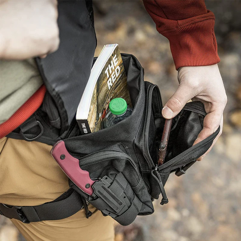 Nylon Waterproof Men Tactical Waist Pack Leg Travel Belt Bag - Image 11