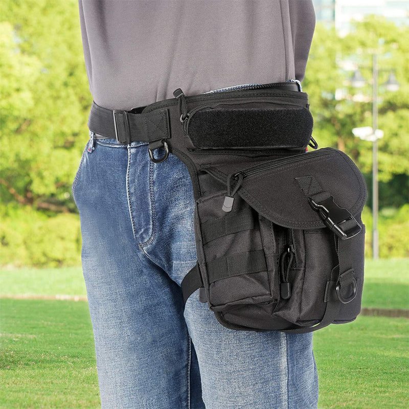 Nylon Waterproof Men Tactical Waist Pack Leg Travel Belt Bag - Image 12