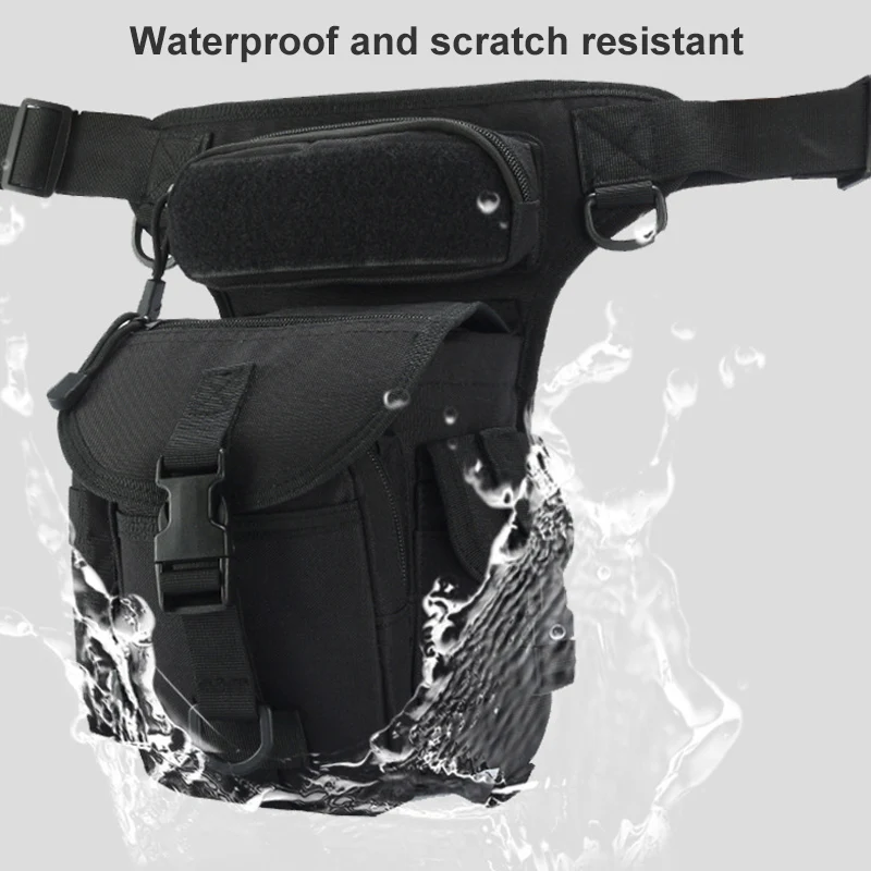 Nylon Waterproof Men Tactical Waist Pack Leg Travel Belt Bag - Image 5