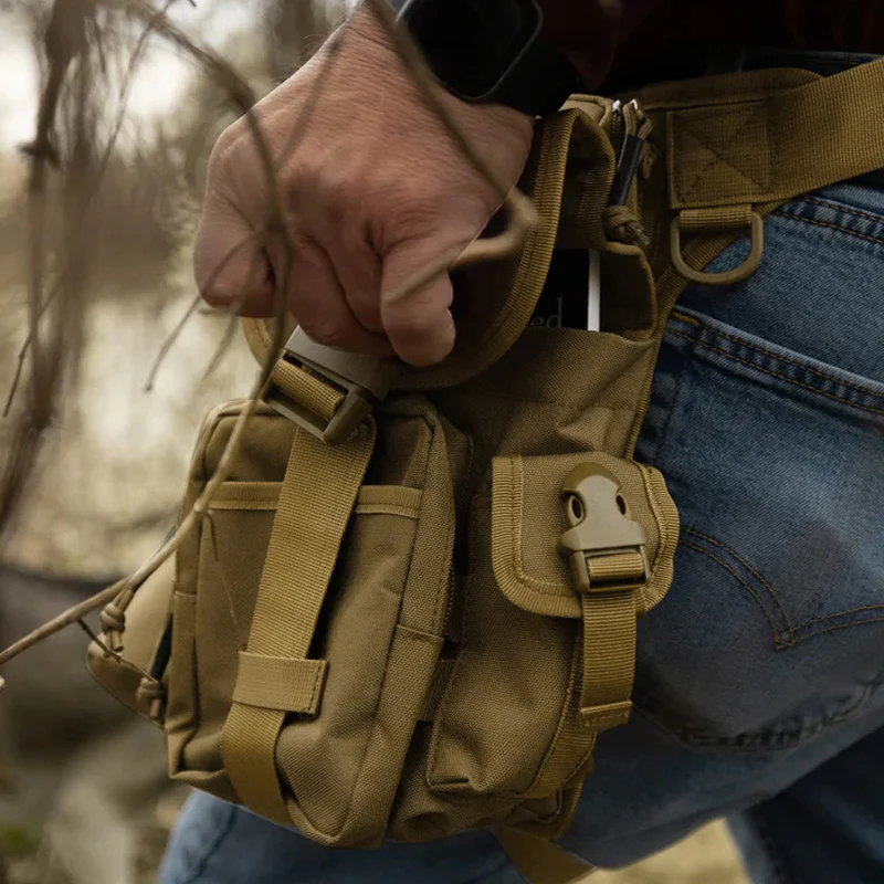 Nylon Waterproof Men Tactical Waist Pack Leg Travel Belt Bag - Image 8