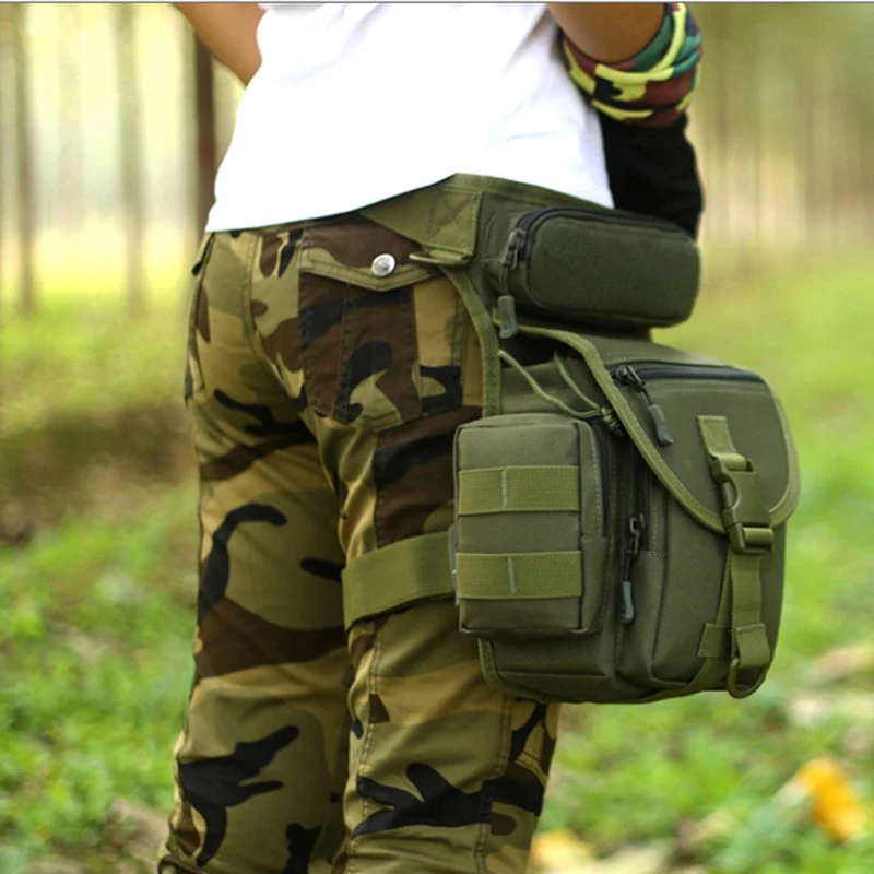 Nylon Waterproof Men Tactical Waist Pack Leg Travel Belt Bag - Image 9