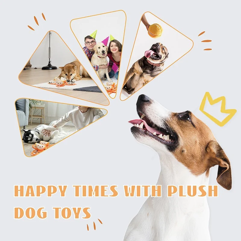 Orange Hide-and-Seek Plush Dog Toy - Image 10